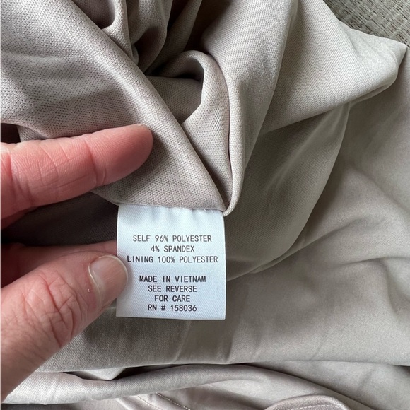 Birdy Grey Ash Crepe Bridesmaid Dress in Taupe Size Large - Picture 11 of 12